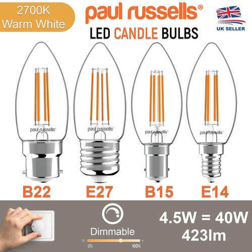 Led filament candle bulbs 40w - led,