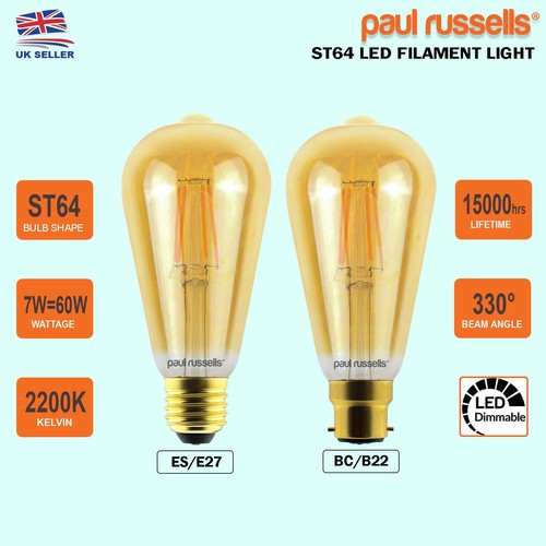 St64 led filament dimmable - st64,