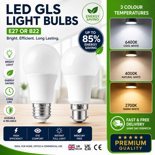 Led gls light bulbs 40w - bulbs, 60w